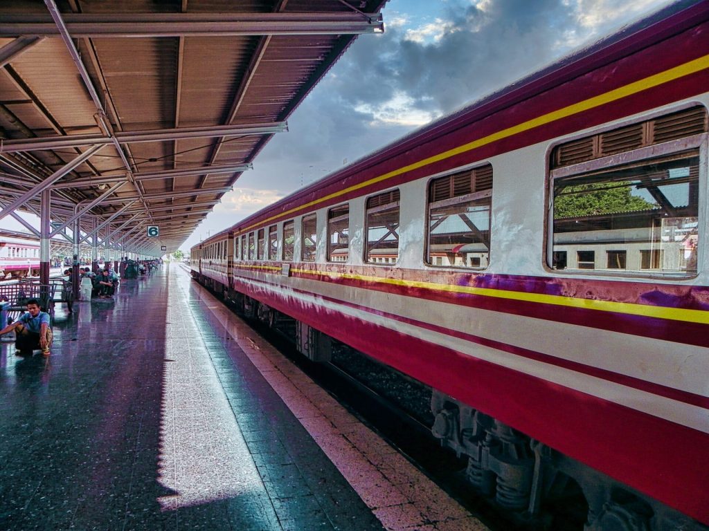 Train from Bangkok to Kuay River