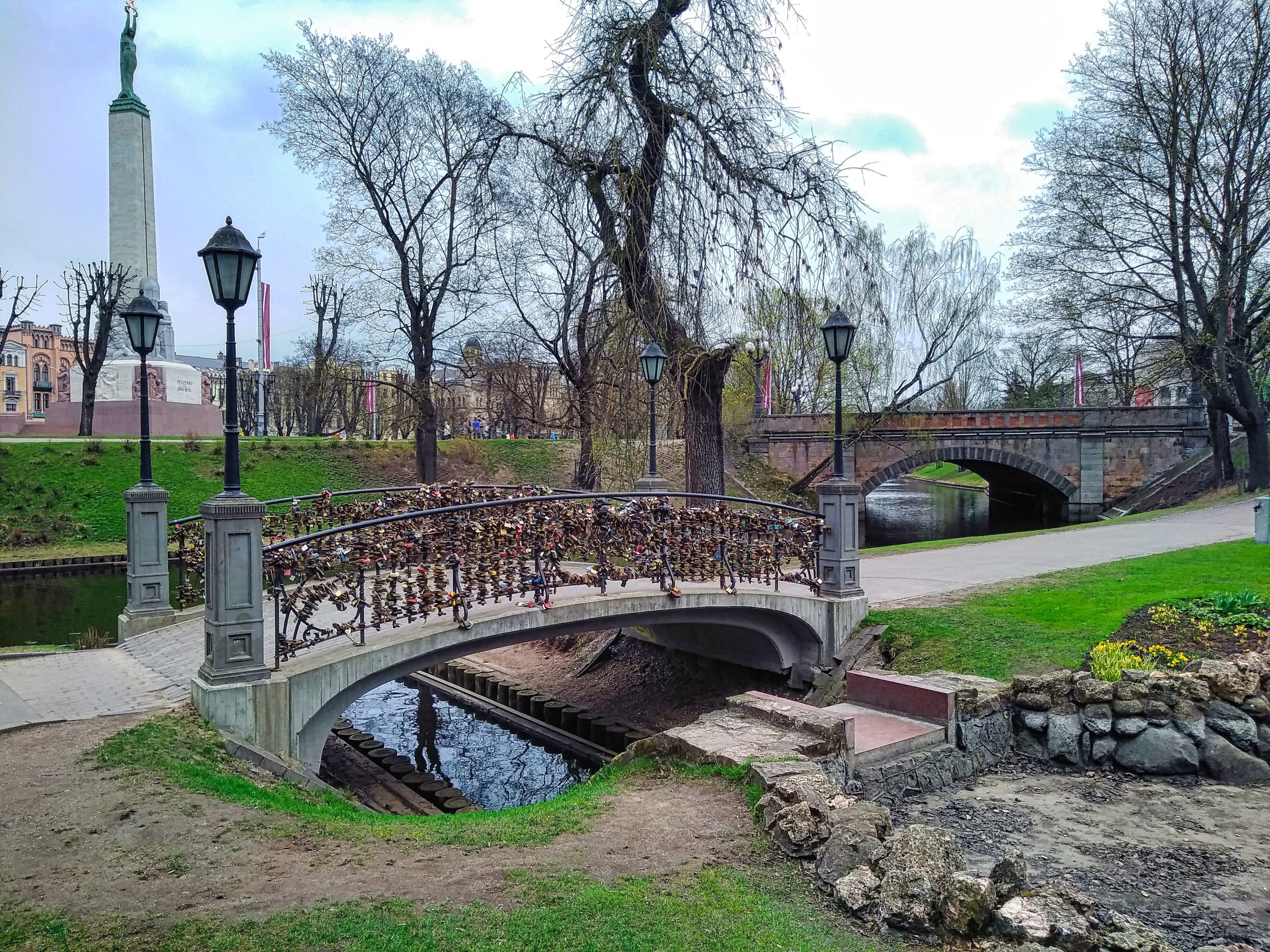 Small pedestrian bridge in a park