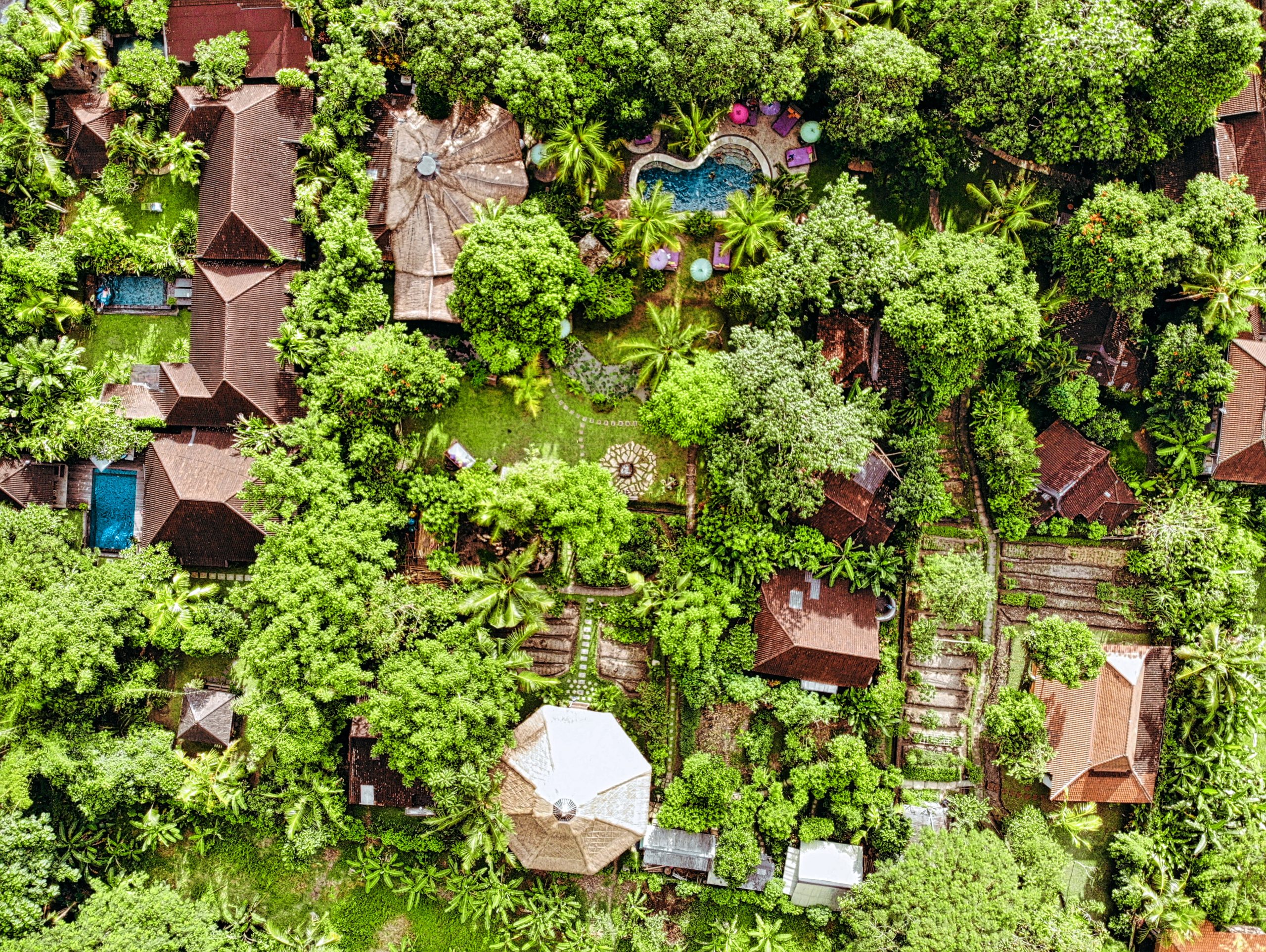 Bali hotel from the sky