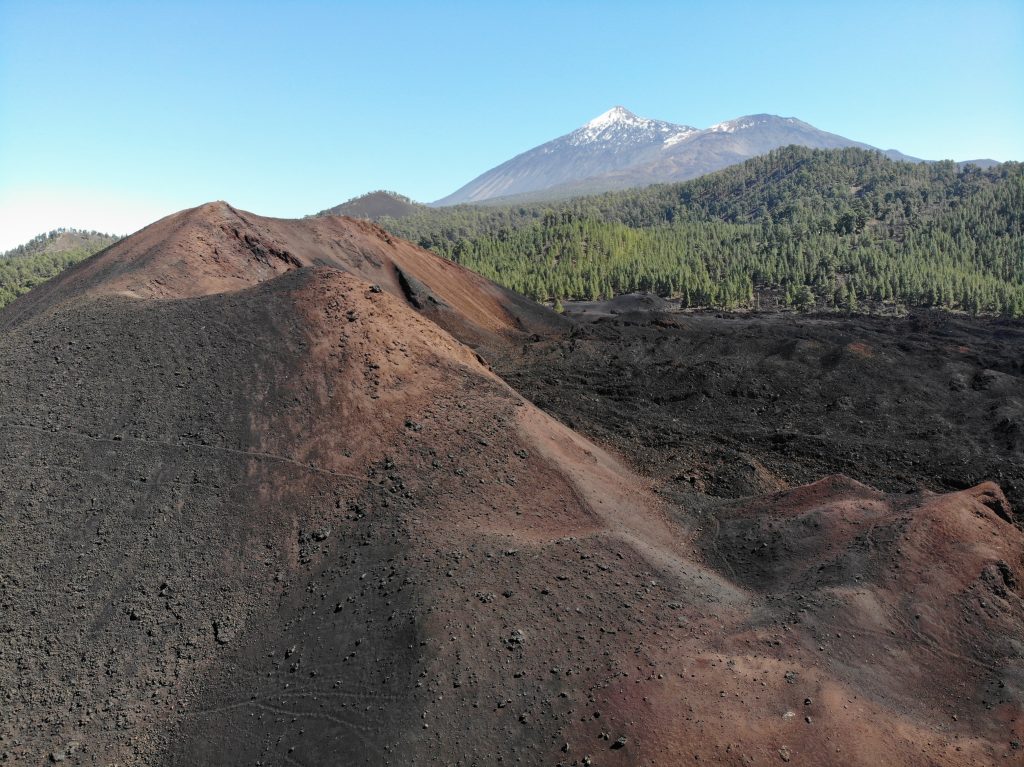 Drone photo from volcano in Tenerife