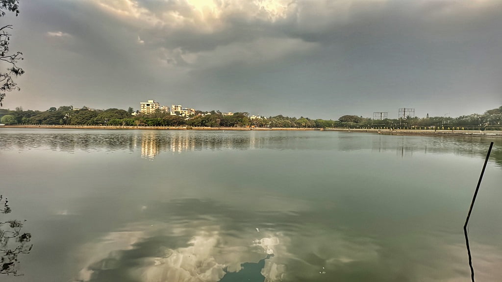 Shiny reflective water