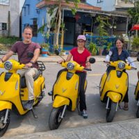 Yellow e-scooter